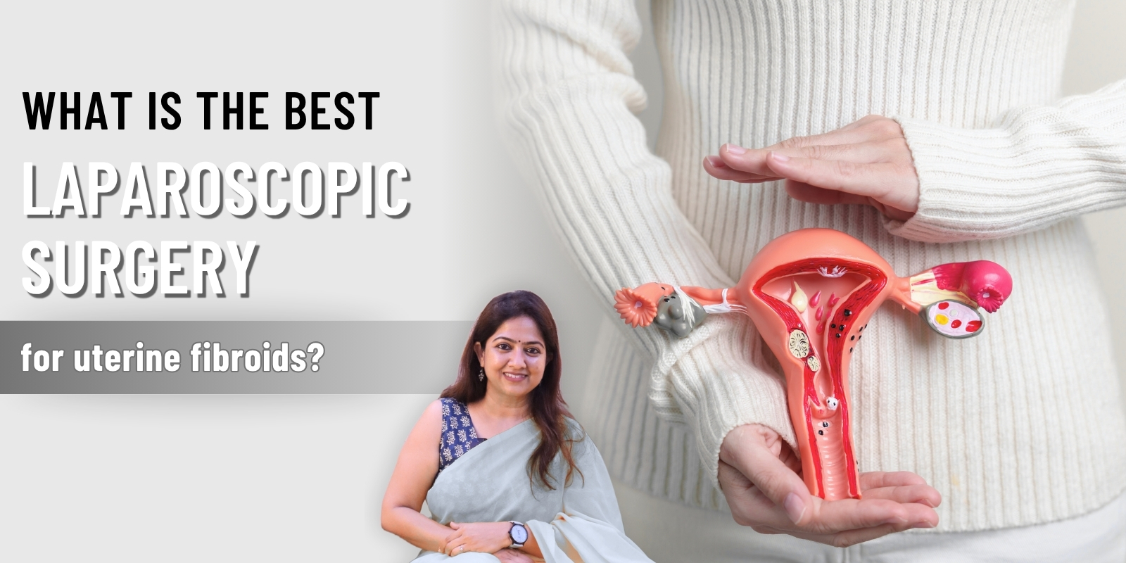 Lady gynecologist in Noida Extension performing laparoscopic fibroid surgery at Women Health Clinic Ek Murti Chowk